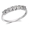 9ct White Gold Diamond Half Eternity Ring - 7pts - D6329