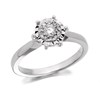 9ct White Gold Diamond Cluster Ring - 20pts - D6332
