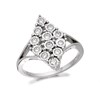 9ct White Gold Diamond Cluster Ring - 1/4ct - D6339