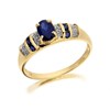 9ct Gold Diamond And Sapphire Ring - D6408