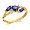 9ct Gold Sapphire And Diamond Corsage Ring - D6412
