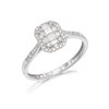 9ct White Gold Diamond Cluster Ring - 1/3ct - D66114