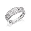 9ct White Gold Three Row Diamond Band Ring - 1/2ct - D66119