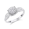 9ct White Gold Diamond Cluster Ring - 1/4ct - D66134