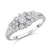 9ct White Gold Diamond Cluster Ring - 3/4ct - D66146