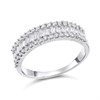 9ct White Gold Diamond Band Ring - 1/2ct - D66152