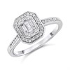 9ct White Gold Diamond Cluster Ring - 28pts - D66195