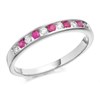 9ct White Gold Ruby And Diamond Half Eternity Ring - 14pts - D6659