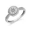 9ct White Gold Diamond Cluster Ring - 23pts - D6676