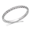 9ct White Gold Diamond Half Eternity Ring - 17pts - D6802