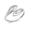 9ct White Gold Diamond Open Crossover Ring - 10pts - D7010