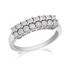 9ct White Gold Two Row Diamond Band Ring - 10pts - D71111