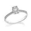 9ct White Gold Diamond Oval Starburst Cluster Ring - 35pts - D71119