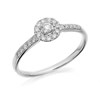 9ct White Gold Diamond Halo Cluster Ring - 1/4ct - D71158