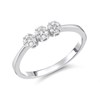 9ct White Gold Diamond Trilogy Cluster Ring - 10pts - D71198