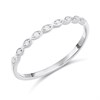 9ct White Gold Nine Stone Diamond Half Eternity Ring - D71239