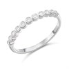 9ct White Gold Rubover-Set Diamond Half Eternity Ring - D71243