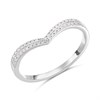 9ct White Gold Diamond-Set Wishbone Ring - D71244