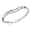 9ct White Gold Diamond Wishbone Ring - 10pts - D7158
