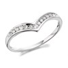 9ct White Gold Diamond Wishbone Ring - 10pts - D7184