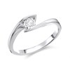Illuminaire 9ct White Gold  Diamond Crossover Ring - 10pts - D72001