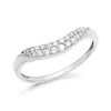 9ct White Gold Double Row Diamond Wishbone Ring - 20pts - D72105