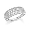 9ct White Gold Diamond Band Ring - 1/3ct - D72117