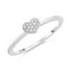 9ct White Gold Round Pave-Set Diamond Cluster Ring - D72155