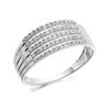 9ct White Gold Five Strand Diamond Band Ring - 1/3ct - D7235