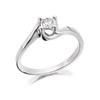 9ct White Gold Diamond Twist Ring - 15pts - D7247