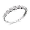 9ct White Gold Wavy Diamond Ring - 5pts - D7273