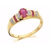 9ct Gold Ruby And Diamond Ring - D7302