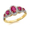 9ct Gold Ruby And Diamond Ring - 18pts - D7311