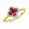 9ct Gold Ruby And Diamond Ring - 12pts - D7443