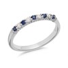 9ct White Gold Sapphire And Diamond Half Eternity Ring - 12pts - D7757
