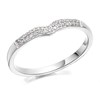 9ct White Gold Diamond Wishbone Ring - 10pts - D7775