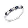 9ct White Gold Sapphire And Diamond Half Eternity Ring - D7783