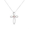 One In A Million 9ct Two Colour Gold Pink Diamond Cross - 10pts - D7848