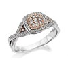 One In A Million 9ct Two Colour Gold Pink Diamond Cluster Ring - 1/4ct - D7868