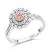 One In A Million 9ct Two Colour Gold Pink Diamond Cluster Ring - 1/2ct - D78909
