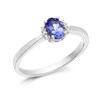 9ct White Gold Tanzanite And Diamond Ring - D7926