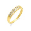 9ct Gold Two Row Diamond Band Ring - 1/4ct - D8006