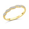 9ct Gold Diamond Twisted Half Eternity Ring - 10pts - D80124