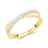 9ct Cross-Over Diamond Half Eternity Ring, 20pts - D80140