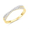 9ct Gold Two-Row Crossover Diamond Half Eternity Ring - D80152