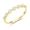 9ct Gold Seven Stone Diamond Half Eternity Ring - D80153