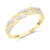 9ct Gold Diamond-Set Chain-Link Half Eternity Ring - D80156
