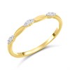 9ct Gold Trilogy Diamond Slim Band Ring - D80162