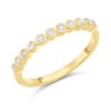 9ct Gold Rubover-Set Diamond Half Eternity Ring - D80166