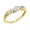9ct Gold Diamond Crossover Ring - 10pts - EXCLUSIVE - D8028